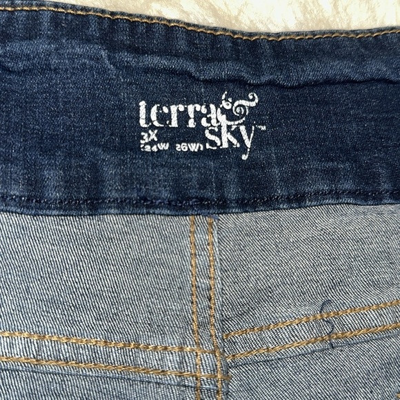 Terra & Sky Dark Denim Shorts size 3X - Picture 2 of 5